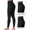 imageSunzfly Invisible Butt Scrunch Workout Leggings with Pockets for Women No Front Seam Gym Yoga Pants with Tummy ControlJet Black