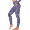 imageSunzfly Invisible Butt Scrunch Workout Leggings with Pockets for Women No Front Seam Gym Yoga Pants with Tummy ControlLeopard Periwinkle
