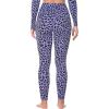 imageSunzfly Invisible Butt Scrunch Workout Leggings with Pockets for Women No Front Seam Gym Yoga Pants with Tummy ControlLeopard Periwinkle