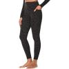 imageSunzfly Invisible Butt Scrunch Workout Leggings with Pockets for Women No Front Seam Gym Yoga Pants with Tummy ControlLeopard Seal Brown