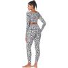 imageSunzfly Invisible Butt Scrunch Workout Leggings with Pockets for Women No Front Seam Gym Yoga Pants with Tummy ControlLeopard White