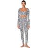 imageSunzfly Invisible Butt Scrunch Workout Leggings with Pockets for Women No Front Seam Gym Yoga Pants with Tummy ControlLeopard White