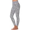 imageSunzfly Invisible Butt Scrunch Workout Leggings with Pockets for Women No Front Seam Gym Yoga Pants with Tummy ControlLeopard White