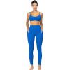 imageSunzfly Invisible Butt Scrunch Workout Leggings with Pockets for Women No Front Seam Gym Yoga Pants with Tummy ControlMidnight Blue