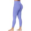 imageSunzfly Invisible Butt Scrunch Workout Leggings with Pockets for Women No Front Seam Gym Yoga Pants with Tummy ControlPeriwinkle