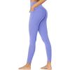 imageSunzfly Invisible Butt Scrunch Workout Leggings with Pockets for Women No Front Seam Gym Yoga Pants with Tummy ControlPeriwinkle
