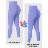 imageSunzfly Invisible Butt Scrunch Workout Leggings with Pockets for Women No Front Seam Gym Yoga Pants with Tummy ControlPeriwinkle