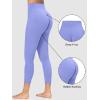 imageSunzfly Invisible Butt Scrunch Workout Leggings with Pockets for Women No Front Seam Gym Yoga Pants with Tummy ControlPeriwinkle
