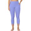 imageSunzfly Invisible Butt Scrunch Workout Leggings with Pockets for Women No Front Seam Gym Yoga Pants with Tummy ControlPeriwinkle