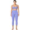 imageSunzfly Invisible Butt Scrunch Workout Leggings with Pockets for Women No Front Seam Gym Yoga Pants with Tummy ControlPeriwinkle