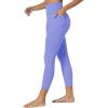 imageSunzfly Invisible Butt Scrunch Workout Leggings with Pockets for Women No Front Seam Gym Yoga Pants with Tummy ControlPeriwinkle