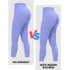 imageSunzfly Invisible Butt Scrunch Workout Leggings with Pockets for Women No Front Seam Gym Yoga Pants with Tummy ControlPeriwinkle