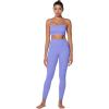 imageSunzfly Invisible Butt Scrunch Workout Leggings with Pockets for Women No Front Seam Gym Yoga Pants with Tummy ControlPeriwinkle Purple