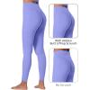 imageSunzfly Invisible Butt Scrunch Workout Leggings with Pockets for Women No Front Seam Gym Yoga Pants with Tummy ControlPeriwinkle Purple