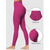 imageSunzfly Invisible Butt Scrunch Workout Leggings with Pockets for Women No Front Seam Gym Yoga Pants with Tummy ControlSangria