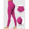 imageSunzfly Invisible Butt Scrunch Workout Leggings with Pockets for Women No Front Seam Gym Yoga Pants with Tummy ControlSangria
