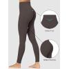 imageSunzfly Invisible Butt Scrunch Workout Leggings with Pockets for Women No Front Seam Gym Yoga Pants with Tummy ControlSeal Brown
