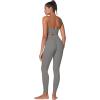 imageSunzfly Invisible Butt Scrunch Workout Leggings with Pockets for Women No Front Seam Gym Yoga Pants with Tummy ControlStone Gray