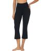 imageSunzel Butterflycra High Waist Mini Flared Leggings for Women Tummy Control Casual Flare Yoga Pants for Yoga Workout GymBlack
