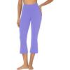 imageSunzel Butterflycra High Waist Mini Flared Leggings for Women Tummy Control Casual Flare Yoga Pants for Yoga Workout GymPeriwinkle
