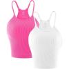 Hot Pink+white(2pcs)-waist Length