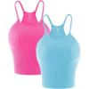 Hotpink+splashblue(2pcs)-waist Length
