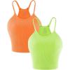 Neon Green Bright Orange(2pcs)-crop