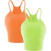 Neon Green+bright Orange(2pcs)-waist Length