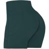 imageSunzel No Front Seam Biker Shorts for Women with Pockets Yoga Workout Gym Bike Shorts with Tummy ControlJasper Green