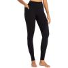 imageSunzel No Front Seam Workout Leggings for Women with Pockets High Waisted Compression Yoga Pants with Tummy Control 26quot Black Medium