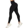 imageSunzel No Front Seam Workout Leggings for Women with Pockets High Waisted Compression Yoga Pants with Tummy Control 26quot Black Small