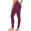 imageSunzel Nunaked Workout Leggings for Women Tummy Control Compression Workout Gym Yoga Pants No Front Seam ampamp High WaistCherry Red