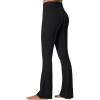 imageSunzel Sunzfly Invisible Butt Scrunch Flare Leggings for Women Mini Flared Yoga Pants with Tummy Control and High WaistBlack