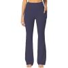 imageSunzel Sunzfly Womens Mini Flare Leggings with Pockets High Waisted Tummy Control Yoga Pants Bootcut Workout Gym CasualAsh Blue