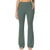 imageSunzel Sunzfly Womens Mini Flare Leggings with Pockets High Waisted Tummy Control Yoga Pants Bootcut Workout Gym CasualAsh Green