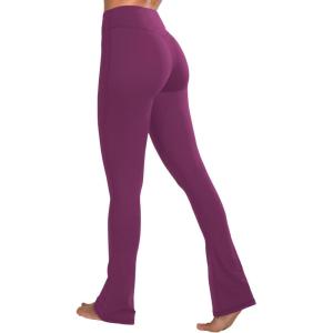 imageSunzel Butterflycra High Waist Mini Flared Leggings for Women Tummy Control Casual Flare Yoga Pants for Yoga Workout GymCherry Red