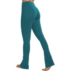 imageSunzel Butterflycra High Waist Mini Flared Leggings for Women Tummy Control Casual Flare Yoga Pants for Yoga Workout GymForest Green