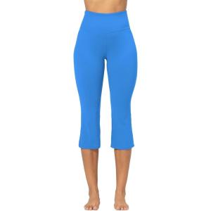 imageSunzel Butterflycra High Waist Mini Flared Leggings for Women Tummy Control Casual Flare Yoga Pants for Yoga Workout GymFrench Blue