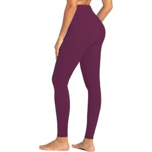 imageSunzel Nunaked Workout Leggings for Women Tummy Control Compression Workout Gym Yoga Pants No Front Seam ampamp High WaistCherry Red