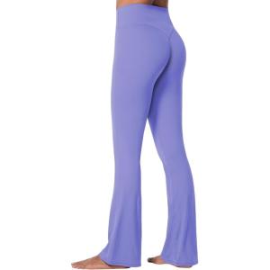 imageSunzel Sunzfly Invisible Butt Scrunch Flare Leggings for Women Mini Flared Yoga Pants with Tummy Control and High WaistPeriwinkle