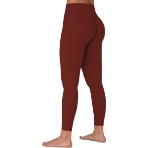 imageSunzel Sunzfly Invisible Butt Scrunch Workout Leggings for Women Butt Lifting High Waisted Gym Yoga Pants with Tummy ControlWine Red