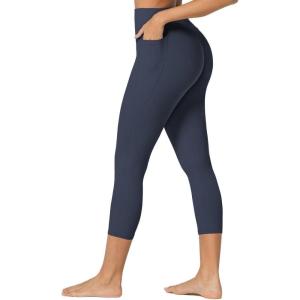 imageSunzfly Invisible Butt Scrunch Workout Leggings with Pockets for Women No Front Seam Gym Yoga Pants with Tummy ControlAsh Blue
