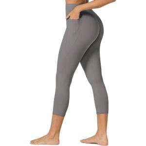 imageSunzfly Invisible Butt Scrunch Workout Leggings with Pockets for Women No Front Seam Gym Yoga Pants with Tummy ControlCharcoal Gray