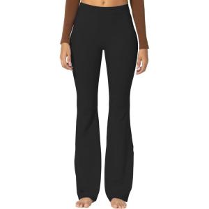 imageSunzel Sunzfly Flare Leggings for Women Cross Over High Waisted Yoga Pants with Wide Leg and Tummy Control for Workout