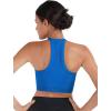 imageSunzel Ribbed Tank Tops for Women Halter High Neck Seamless Cute Crop Top Basics Sleeveless Workout Athletic Yoga Shirts2 Pack Classic Bluelilac Crop