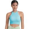 imageSunzel Ribbed Tank Tops for Women Halter High Neck Seamless Cute Crop Top Basics Sleeveless Workout Athletic Yoga Shirts2 Pack Sky Bluebubblegum Crop