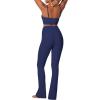 imageSunzel High Waist Mini Flared Leggings for Women Tummy Control Casual Flare Yoga Pants for Yoga Workout GymBaritone Blue