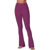 imageSunzel High Waist Mini Flared Leggings for Women Tummy Control Casual Flare Yoga Pants for Yoga Workout GymCherry Red