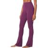 imageSunzel High Waist Mini Flared Leggings for Women Tummy Control Casual Flare Yoga Pants for Yoga Workout GymCherry Red