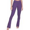 imageSunzel High Waist Mini Flared Leggings for Women Tummy Control Casual Flare Yoga Pants for Yoga Workout GymDeep Purple